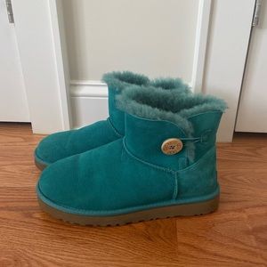 Ugg Mini Bailey Button Boot Blue